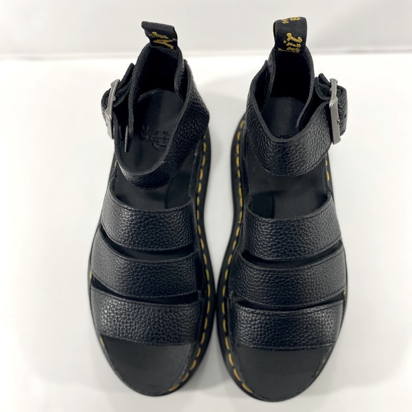 NEW CLARISSA II QUAD LEATHER PLATFORM SANDALS - Picture 12 of 15